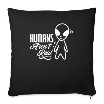 Funny Alien Alien Gift - Sofa pillowcase 17,3'' x 17,3'' (45 x 45 cm) - black - Front