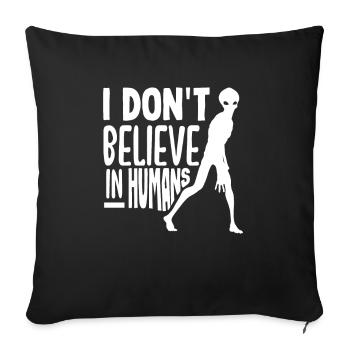 Funny Alien Alien Gift - Sofa pillowcase 17,3'' x 17,3'' (45 x 45 cm) - black - Front
