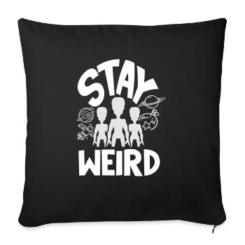 Funny Alien Alien Gift - Sofa pillowcase 17,3'' x 17,3'' (45 x 45 cm) - black - Front