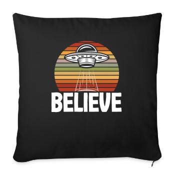 Funny Alien Alien Gift - Sofa pillowcase 17,3'' x 17,3'' (45 x 45 cm) - black - Front