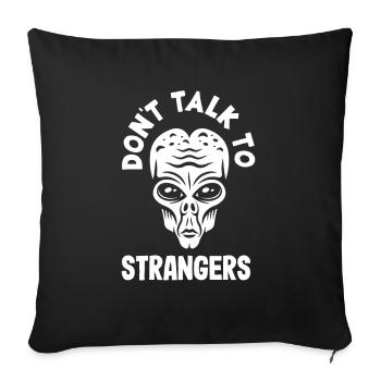 Drôle de cadeau extraterrestre extraterrestre - Housse de coussin décorative 45 x 45 cm - noir - Devant