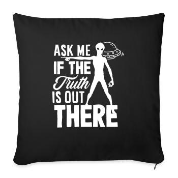 Drôle de cadeau extraterrestre extraterrestre - Housse de coussin décorative 45 x 45 cm - noir - Devant