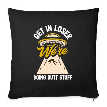 Funny Alien Alien Gift - Sofa pillowcase 17,3'' x 17,3'' (45 x 45 cm) - black - Front