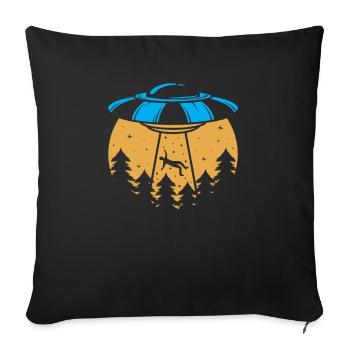 Funny Alien Alien Gift - Sofa pillowcase 17,3'' x 17,3'' (45 x 45 cm) - black - Front