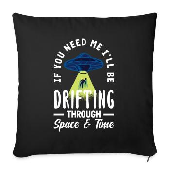 Funny Alien Alien Gift - Sofa pillowcase 17,3'' x 17,3'' (45 x 45 cm) - black - Front