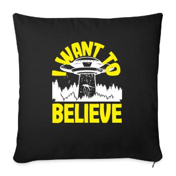 Funny Alien Alien Gift - Sofa pillowcase 17,3'' x 17,3'' (45 x 45 cm) - black - Front
