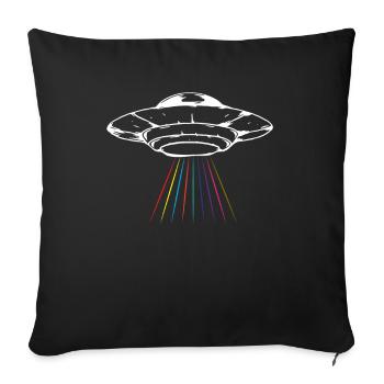 Drôle de cadeau extraterrestre extraterrestre - Housse de coussin décorative 45 x 45 cm - noir - Devant