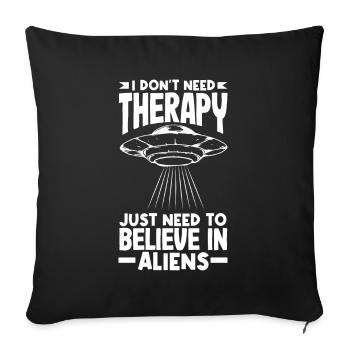 Funny Alien Alien Gift - Sofa pillowcase 17,3'' x 17,3'' (45 x 45 cm) - black - Front