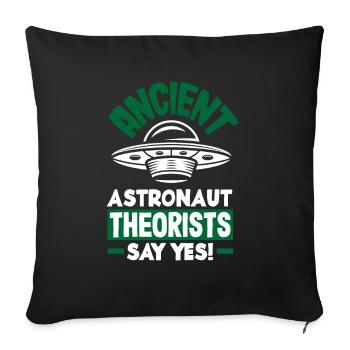 Funny Alien Alien Gift - Sofa pillowcase 17,3'' x 17,3'' (45 x 45 cm) - black - Front