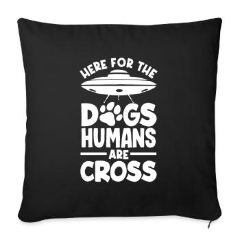 Funny Alien Alien Gift - Sofa pillowcase 17,3'' x 17,3'' (45 x 45 cm) - black - Front
