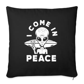 Funny Alien Alien Gift - Sofa pillowcase 17,3'' x 17,3'' (45 x 45 cm) - black - Front