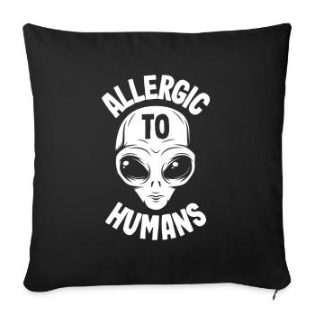 Funny Alien Alien Gift - Sofa pillowcase 17,3'' x 17,3'' (45 x 45 cm) - black - Front