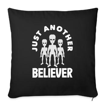 Funny Alien Alien Gift - Sofa pillowcase 17,3'' x 17,3'' (45 x 45 cm) - black - Front