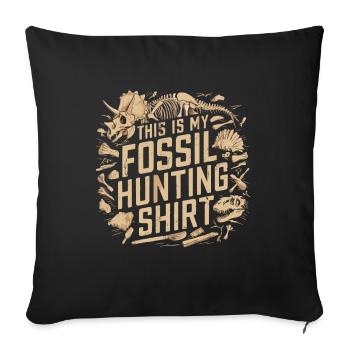 Fossil Hunter für einen Archäologe - Sofakissenbezug 45 x 45 cm - Schwarz - Vorne