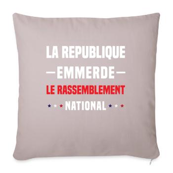 The Republic fucks the National Rally - Sofa pillowcase 17,3'' x 17,3'' (45 x 45 cm) - light taupe - Front