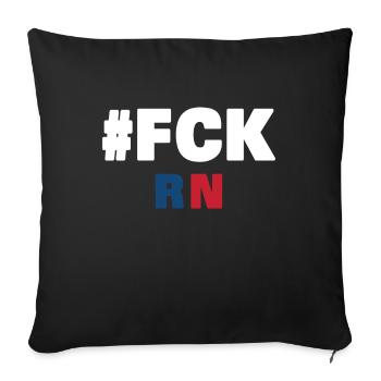 Fck rn - Sofa pillowcase 17,3'' x 17,3'' (45 x 45 cm) - black - Front