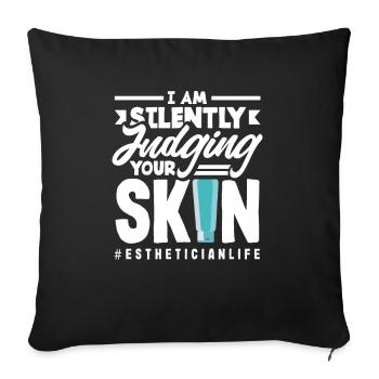 Skin Care Beautician Cosmetics - Sofa pillowcase 17,3'' x 17,3'' (45 x 45 cm) - black - Front