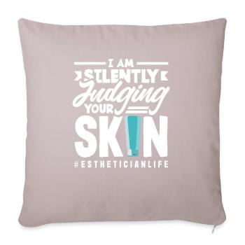 Soins de la peau Esthéticienne Cosmétiques - Housse de coussin décorative 45 x 45 cm - taupe clair - Devant