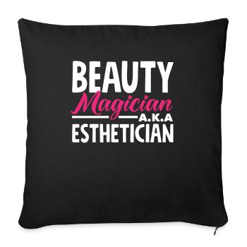 Skin Care Beautician Cosmetics - Sofa pillowcase 17,3'' x 17,3'' (45 x 45 cm) - black - Front