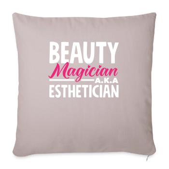 Soins de la peau Esthéticienne Cosmétiques - Housse de coussin décorative 45 x 45 cm - taupe clair - Devant
