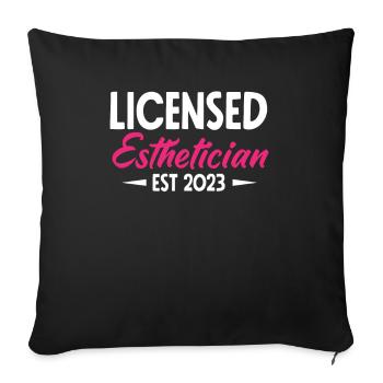 Skin Care Beautician Cosmetics - Sofa pillowcase 17,3'' x 17,3'' (45 x 45 cm) - black - Front