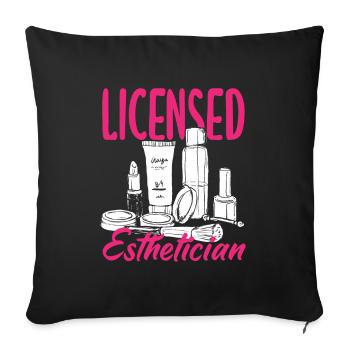 Skin Care Beautician Cosmetics - Sofa pillowcase 17,3'' x 17,3'' (45 x 45 cm) - black - Front