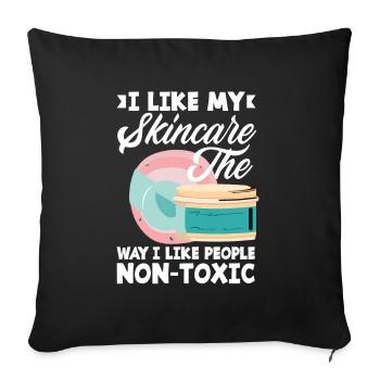 Skin Care Beautician Cosmetics - Sofa pillowcase 17,3'' x 17,3'' (45 x 45 cm) - black - Front