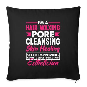 Skin Care Beautician Cosmetics - Sofa pillowcase 17,3'' x 17,3'' (45 x 45 cm) - black - Front
