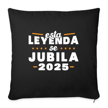 Humor 2025 Retirement Gift, 2025 Retiree - Sofa pillowcase 17,3'' x 17,3'' (45 x 45 cm) - black - Front