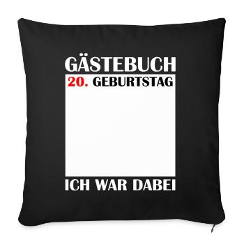 20. Geburtstag Frauen 20 Jahre Männer Geschenk - Sofakissenbezug 45 x 45 cm - Schwarz - Vorne