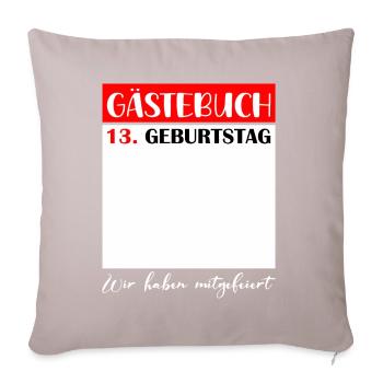 13e anniversaire fille 13 ans garçon cadeau - Housse de coussin décorative 45 x 45 cm - taupe clair - Devant