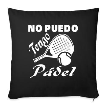I can't have paddle padel padel athletes - Sofa pillowcase 17,3'' x 17,3'' (45 x 45 cm) - black - Front