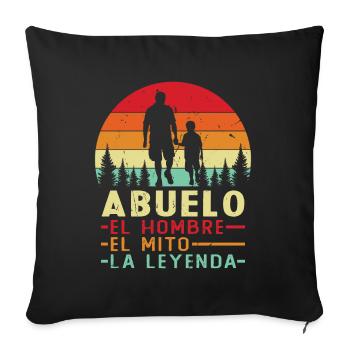 The Man The Myth The Legend Grandfather - Sofa pillowcase 17,3'' x 17,3'' (45 x 45 cm) - black - Front