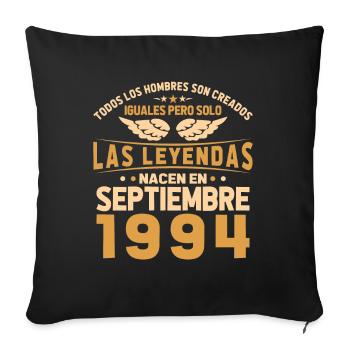 Les Legends sont nés en septembre 1994 - Housse de coussin décorative 45 x 45 cm - noir - Devant