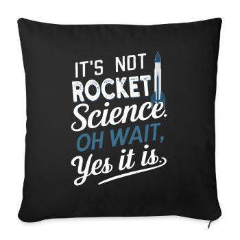 Ce n’est pas sorcier, oh attendez modèle de fusée - Housse de coussin décorative 45 x 45 cm - noir - Devant
