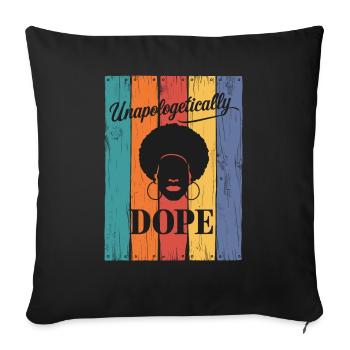 Thème rétro sans vergogne - Housse de coussin décorative 45 x 45 cm - noir - Devant