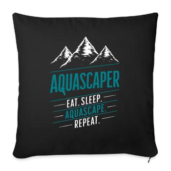 Aquascaper créatif Expert Design Aquascaping - Housse de coussin décorative 45 x 45 cm - noir - Devant