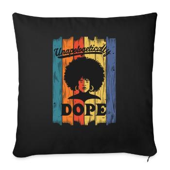 Autonomisation sans vergogne des Afro-Américains - Housse de coussin décorative 45 x 45 cm - noir - Devant