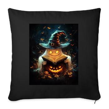 Cadeau d’Halloween Femmes Hommes Enfants Décoration - Housse de coussin décorative 45 x 45 cm - noir - Devant