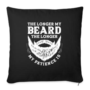 Soins de la barbe Beard Lover Hommes Barbe - Housse de coussin décorative 45 x 45 cm - noir - Devant