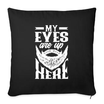 Soins de la barbe Beard Lover Hommes Barbe - Housse de coussin décorative 45 x 45 cm - noir - Devant