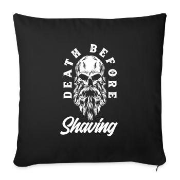 Soins de la barbe Beard Lover Hommes Barbe - Housse de coussin décorative 45 x 45 cm - noir - Devant