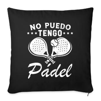 Fun Padel I Can't I Have Padel Padel Player - Sofa pillowcase 17,3'' x 17,3'' (45 x 45 cm) - black - Front