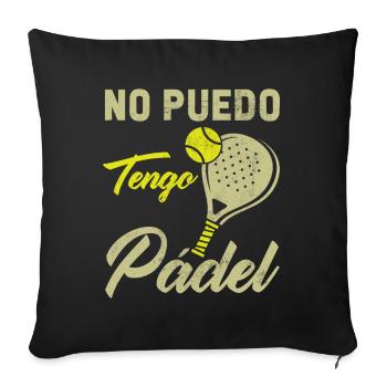 I can't have paddle padel padel athletes - Sofa pillowcase 17,3'' x 17,3'' (45 x 45 cm) - black - Front