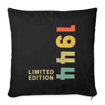 1944 Vintage Retro Birthday - Sofa pillowcase 17,3'' x 17,3'' (45 x 45 cm) - black - Front