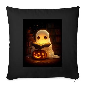 Cadeau d’Halloween Femmes Hommes Enfants Décoration - Housse de coussin décorative 45 x 45 cm - noir - Devant