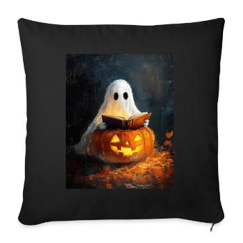 Cadeau d’Halloween Femmes Hommes Enfants Décoration - Housse de coussin décorative 45 x 45 cm - noir - Devant