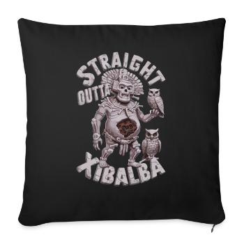 Straight Outta Xibalba Ancient Mayan Mythology - Sofa pillowcase 17,3'' x 17,3'' (45 x 45 cm) - black - Front