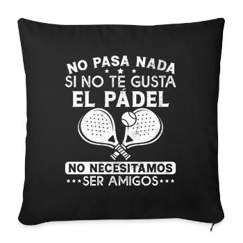 Ce n’est pas grave si vous n’aimez pas le padel - Housse de coussin décorative 45 x 45 cm - noir - Devant