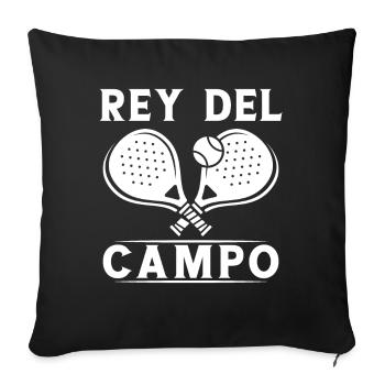 Fun Padel Player King Of The Padel Field Padelist - Sofa pillowcase 17,3'' x 17,3'' (45 x 45 cm) - black - Front